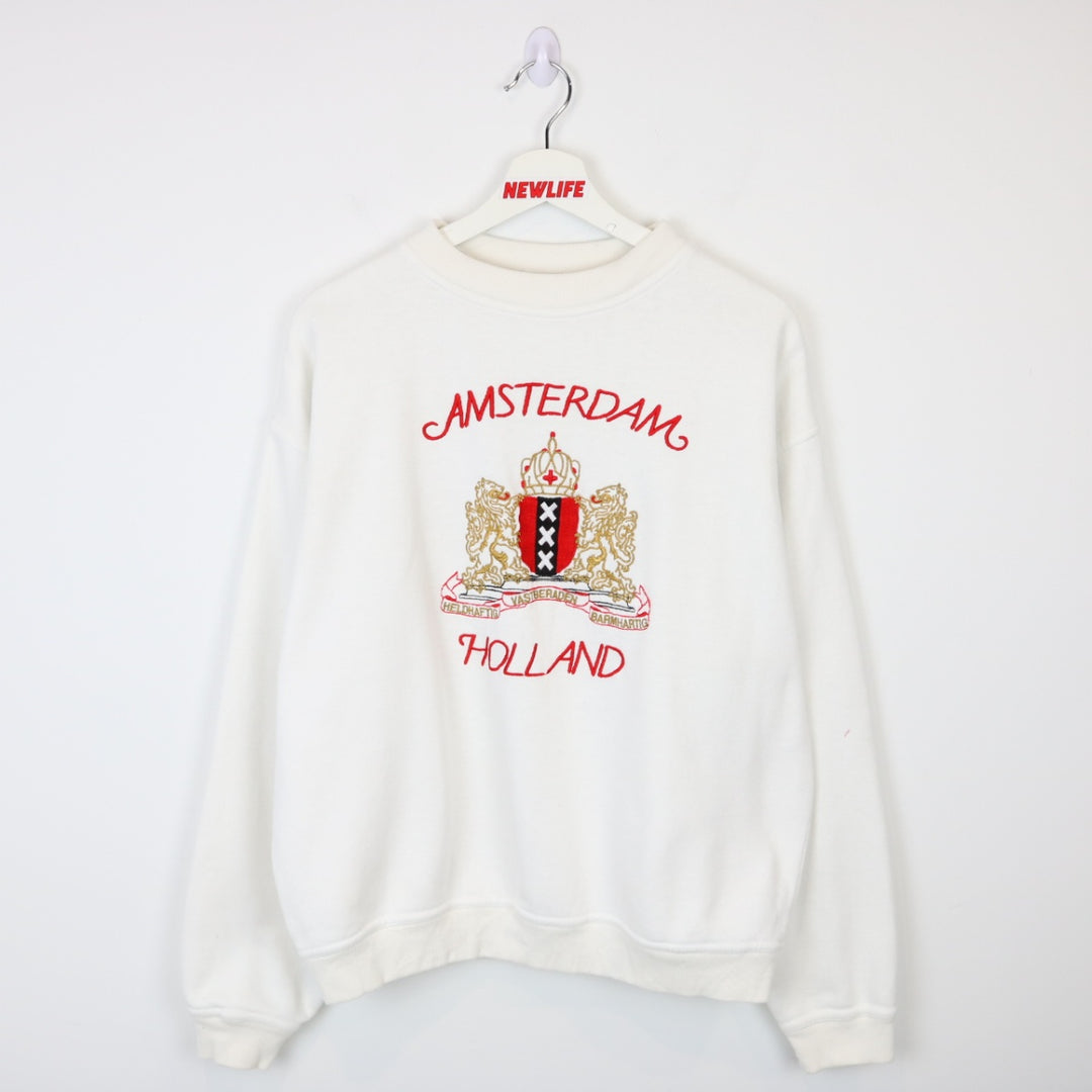 Vintage 90's Amsterdam Holland Crewneck - M-NEWLIFE Clothing