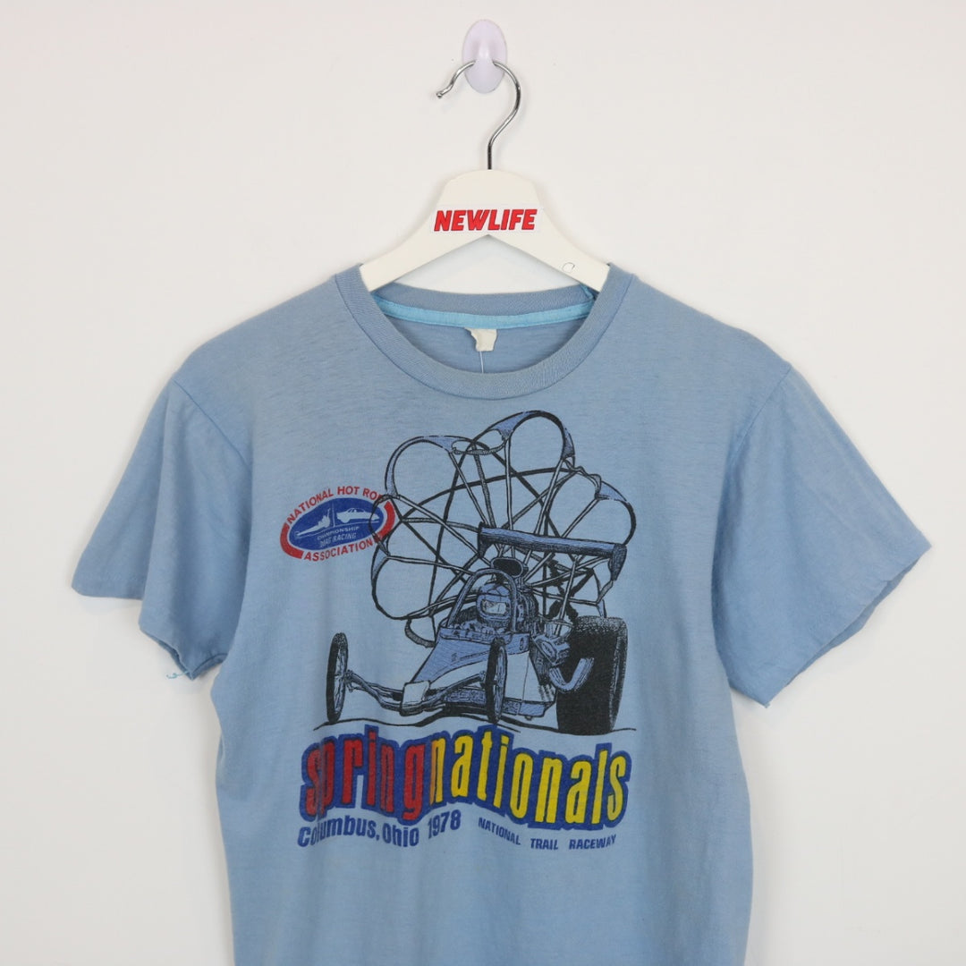 Vintage 1978 Spring Nationals Columbus Drag Racing Tee - S-NEWLIFE Clothing