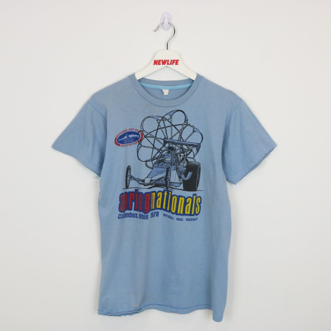 Vintage 1978 Spring Nationals Columbus Drag Racing Tee - S-NEWLIFE Clothing