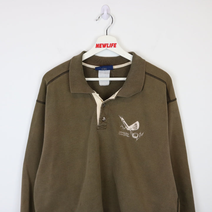 Vintage 90's Northern Elements Golf Collared Crewneck - L/XL-NEWLIFE Clothing