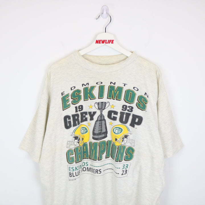 Vintage 1993 Edmonton Grey Cup Champions Tee - XL-NEWLIFE Clothing