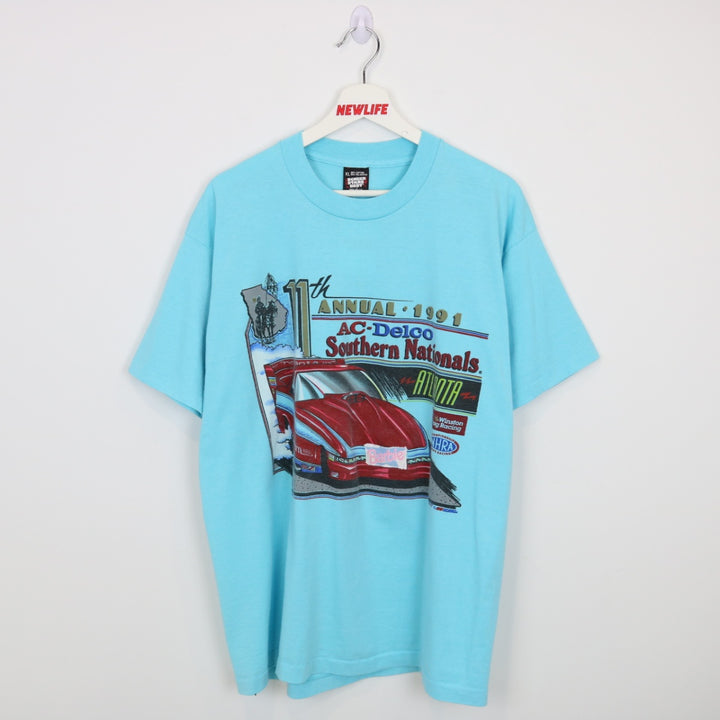 Vintage 1991 Atlanta Southern Nationals Drag Racing Tee - L-NEWLIFE Clothing