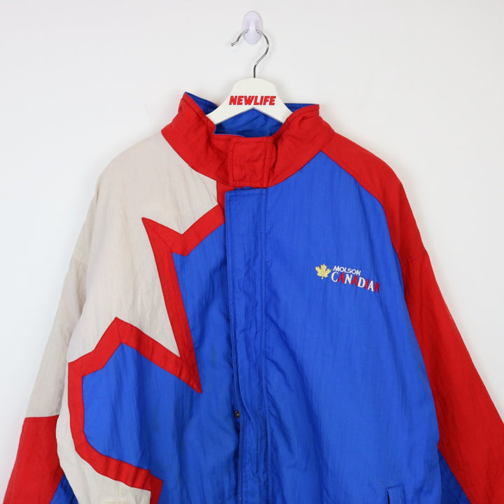 Vintage 90's Molson Canadian Beer Puffer Jacket - XL-NEWLIFE Clothing