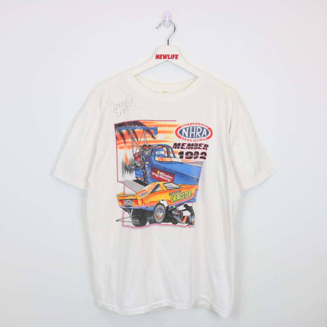 Vintage 1992 National Dragster Member Racing Tee - L-NEWLIFE Clothing