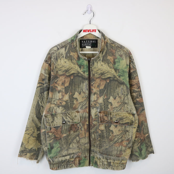 Vintage 80's Natural Habitat Real Tree Camo Jacket - L-NEWLIFE Clothing