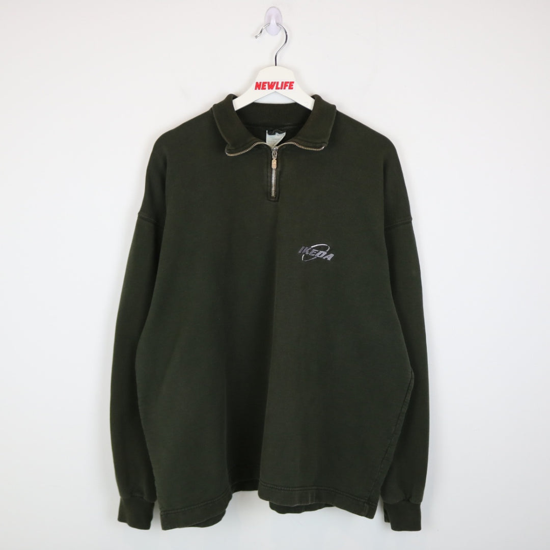 Vintage 90's Ikeda Quarter Zip Sweater - XL-NEWLIFE Clothing