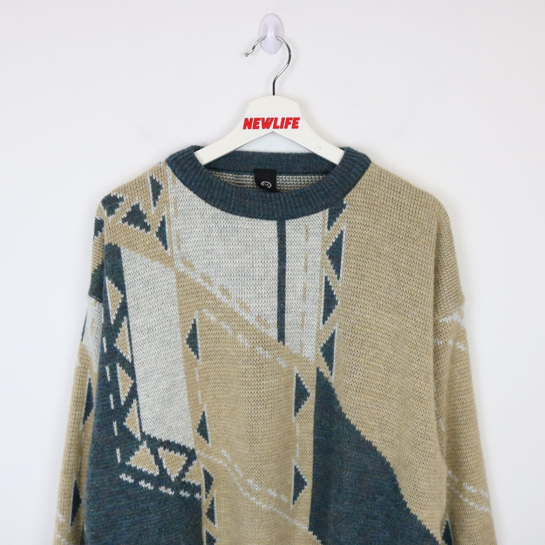 Vintage C&A Patterned Knit Sweater - L-NEWLIFE Clothing