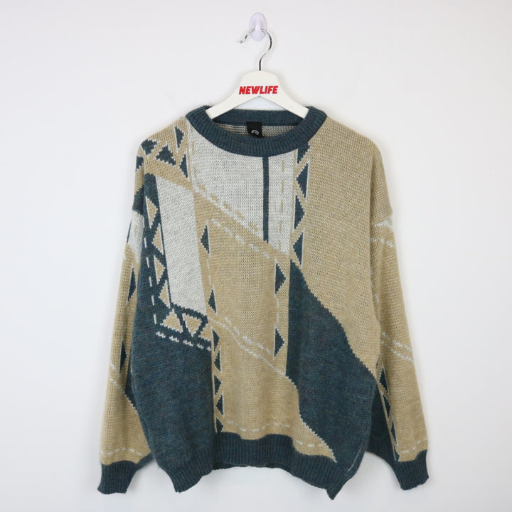 Vintage C&A Patterned Knit Sweater - L-NEWLIFE Clothing