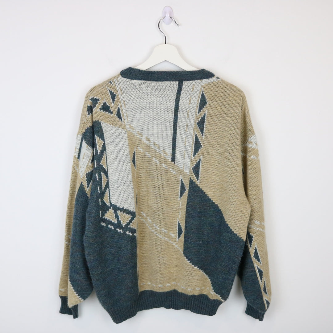 Vintage C&A Patterned Knit Sweater - L-NEWLIFE Clothing