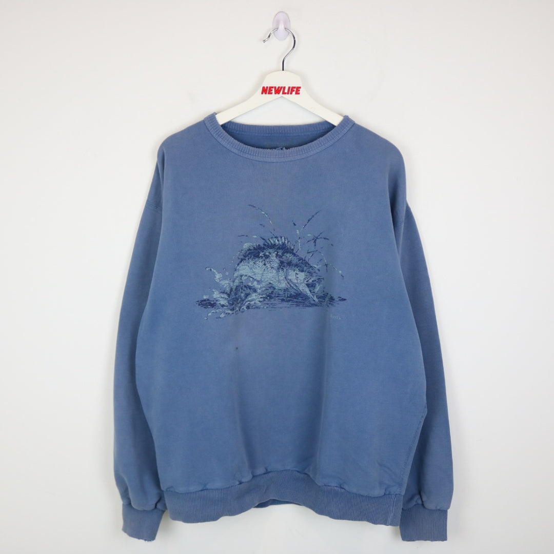 00's Wind River Fish Nature Crewneck - XL-NEWLIFE Clothing