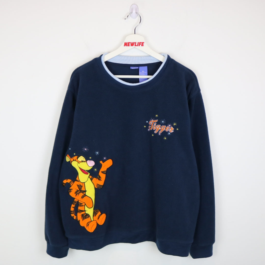 Vintage 00's Disney Tigger Fleece Sweater - L-NEWLIFE Clothing