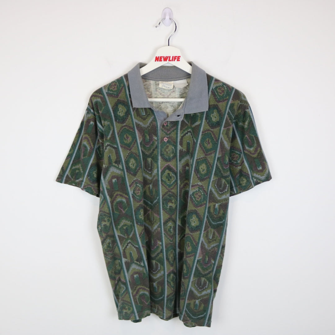 Vintage 90's Champion's Choice Patterned Polo Shirt - S-NEWLIFE Clothing
