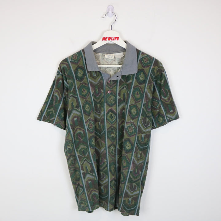 Vintage 90's Champion's Choice Patterned Polo Shirt - S-NEWLIFE Clothing
