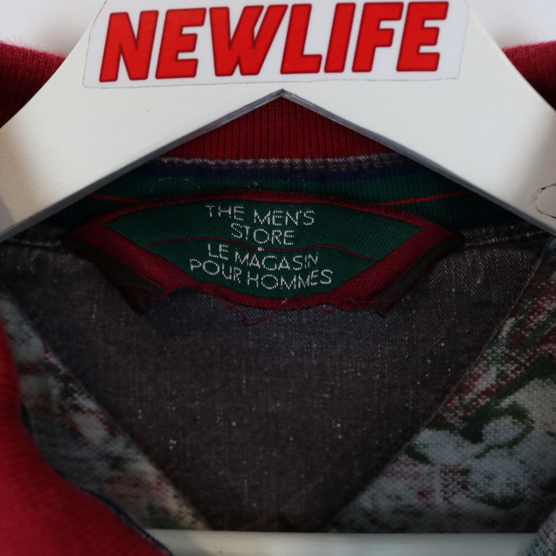 Vintage 90's Flower Patterned Long Sleeve Polo Shirt - S-NEWLIFE Clothing