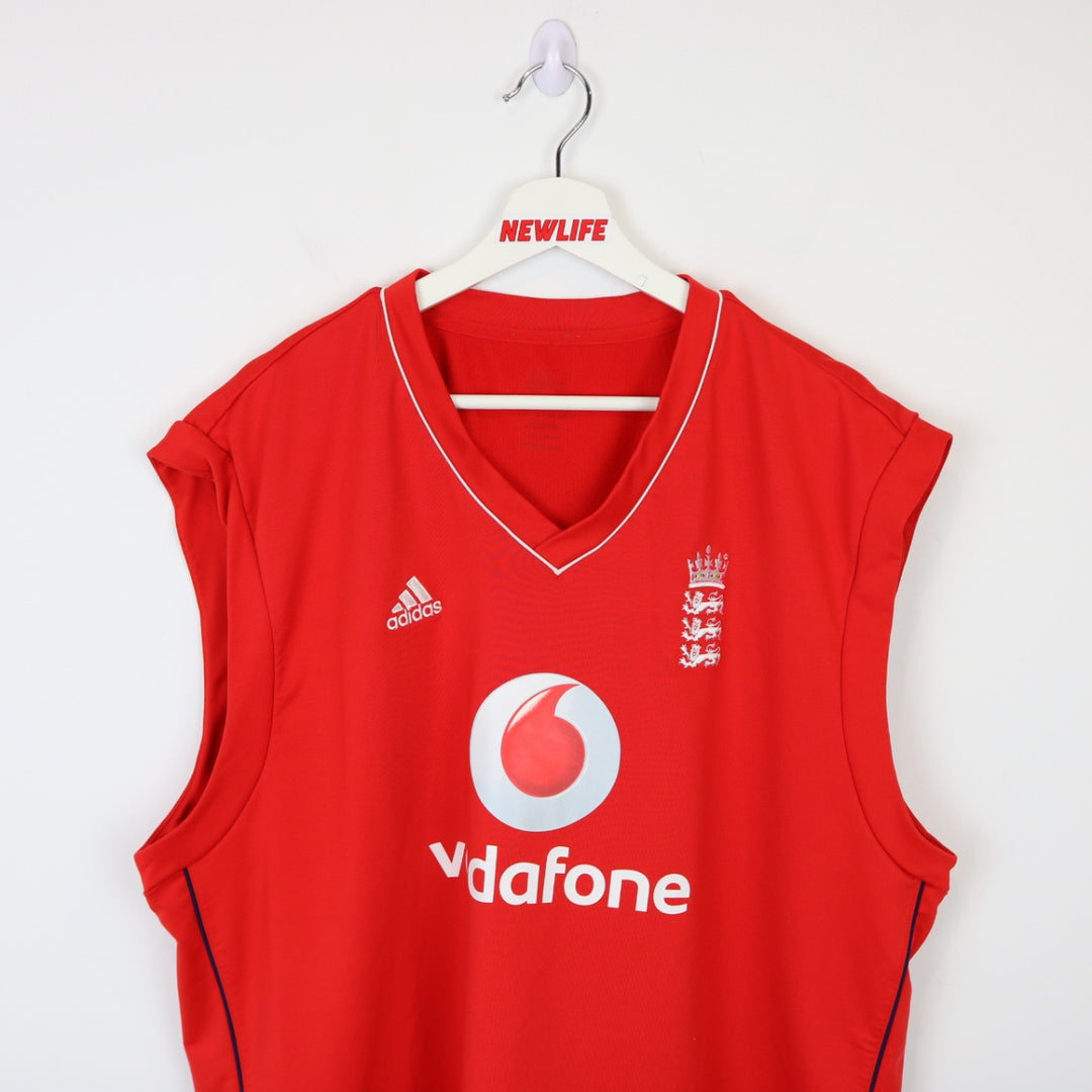 Y2K Adidas England Cricket Jersey Tank Top - XL-NEWLIFE Clothing