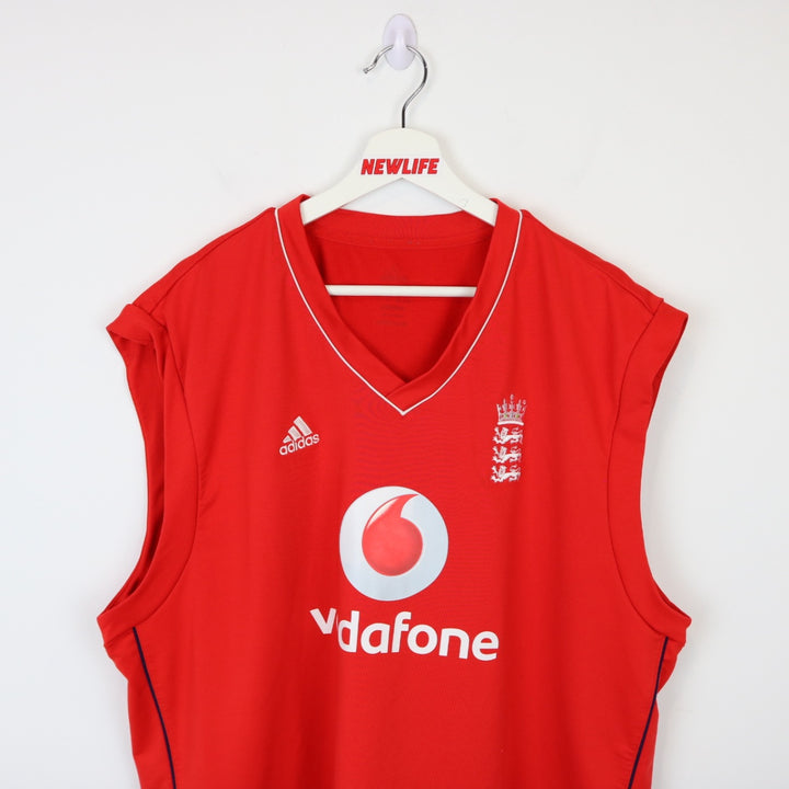 Y2K Adidas England Cricket Jersey Tank Top - XL-NEWLIFE Clothing