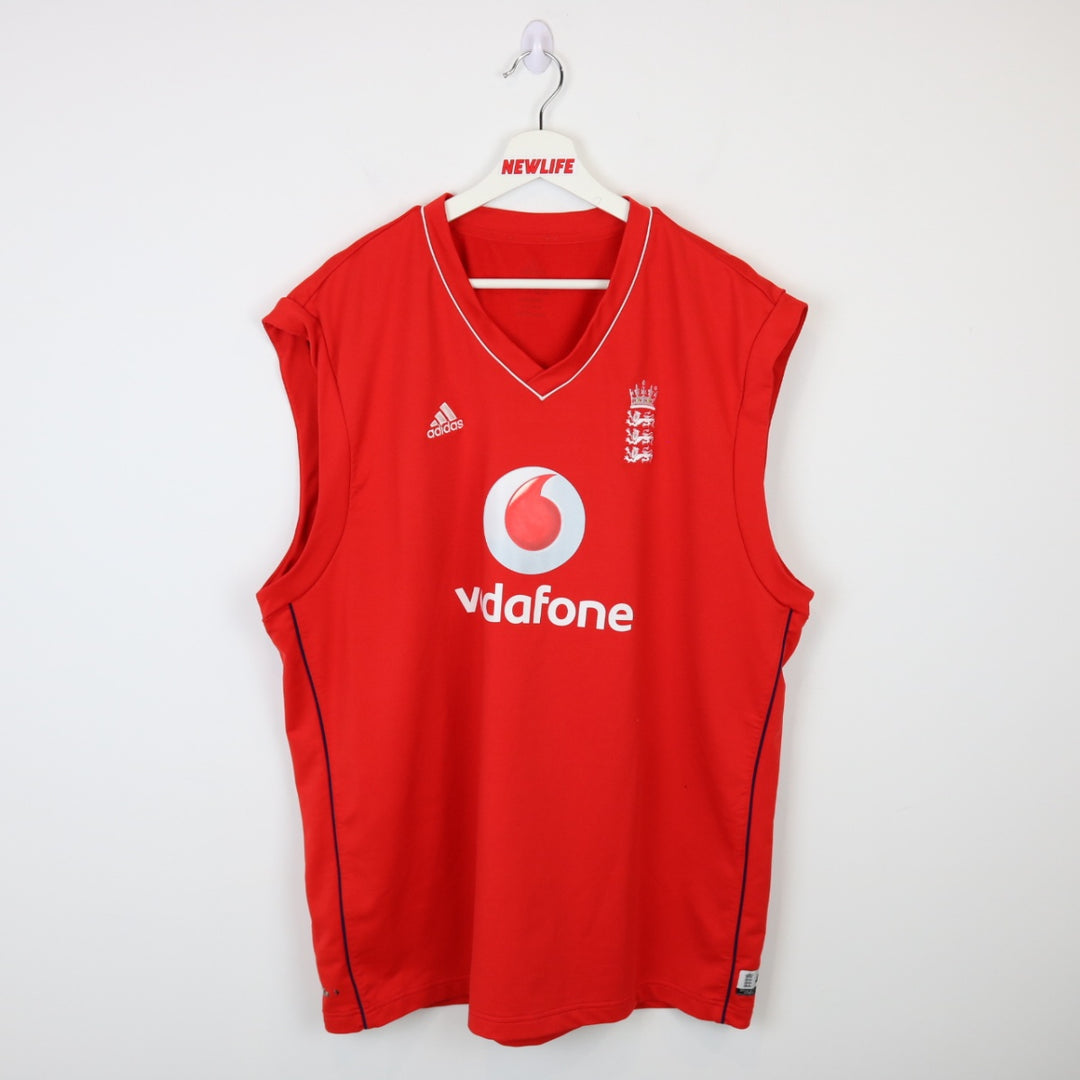 Y2K Adidas England Cricket Jersey Tank Top - XL-NEWLIFE Clothing