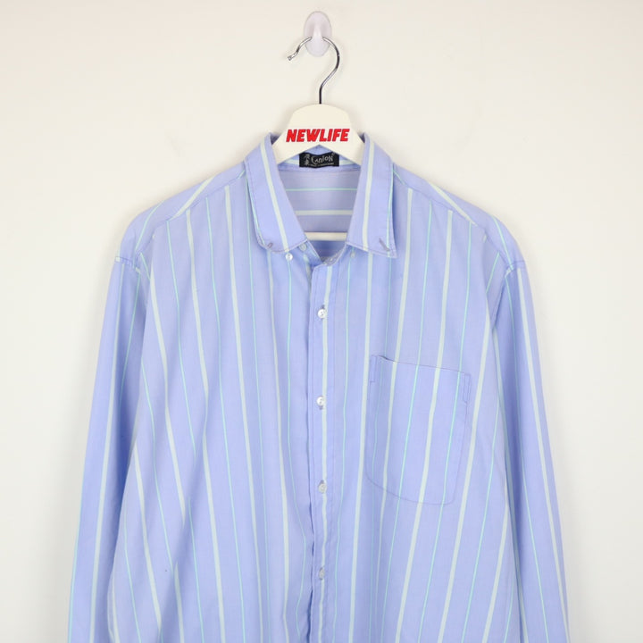 Vintage 80's Canton Striped Button Up - M-NEWLIFE Clothing