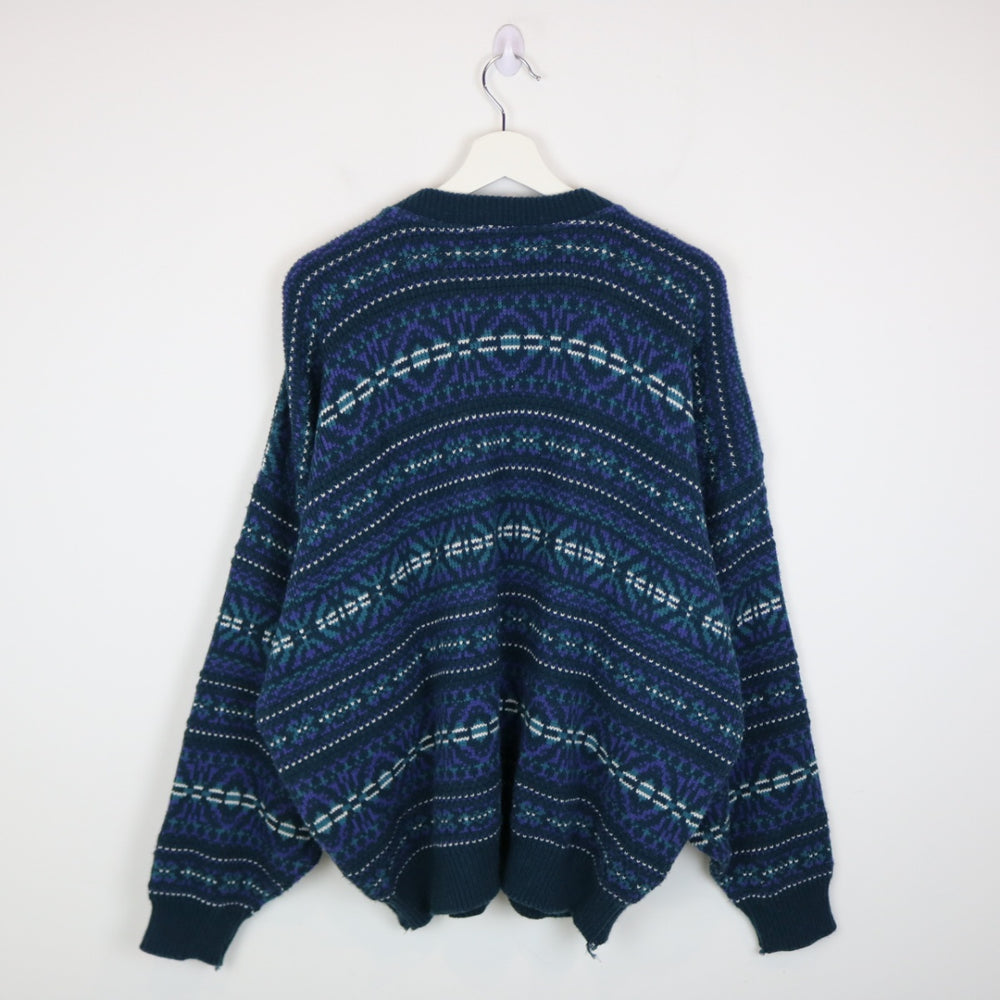 Vintage 90's Club International Patterned Knit Sweater - XL-NEWLIFE Clothing