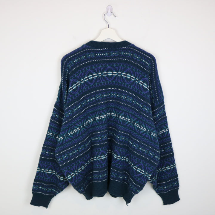 Vintage 90's Club International Patterned Knit Sweater - XL-NEWLIFE Clothing