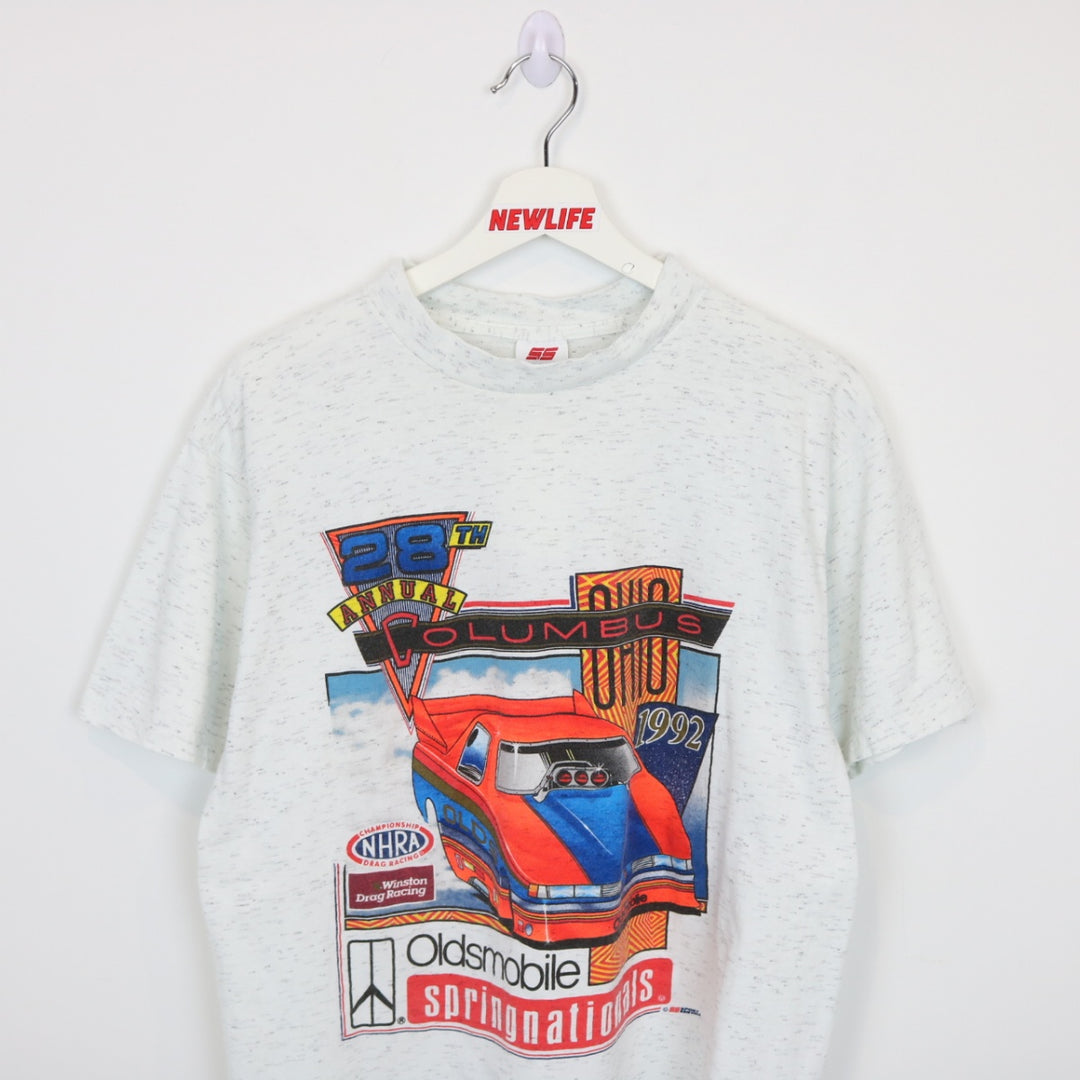 Vintage 1992 Oldsmibile Spring Nationals Drag Racing Tee - M-NEWLIFE Clothing