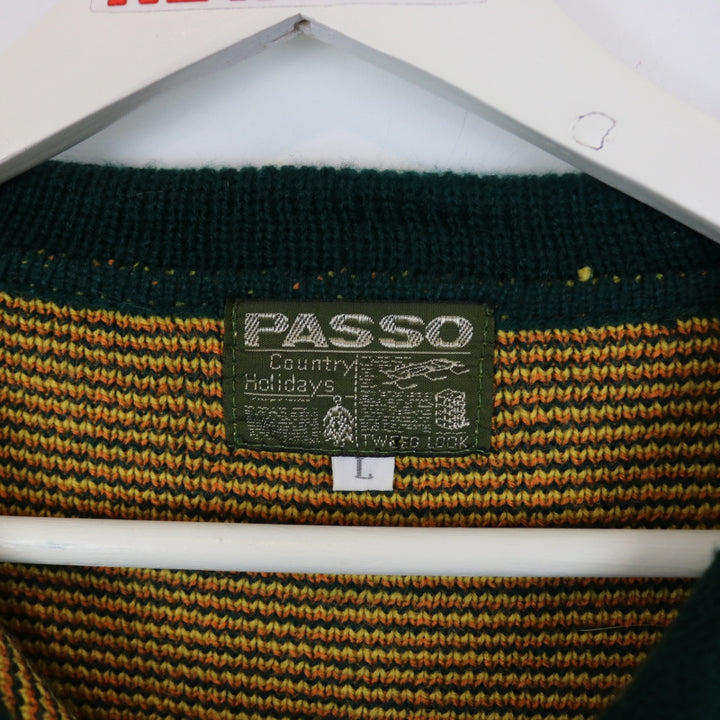 Vintage 80's Passo Collared Knit Sweater - M-NEWLIFE Clothing