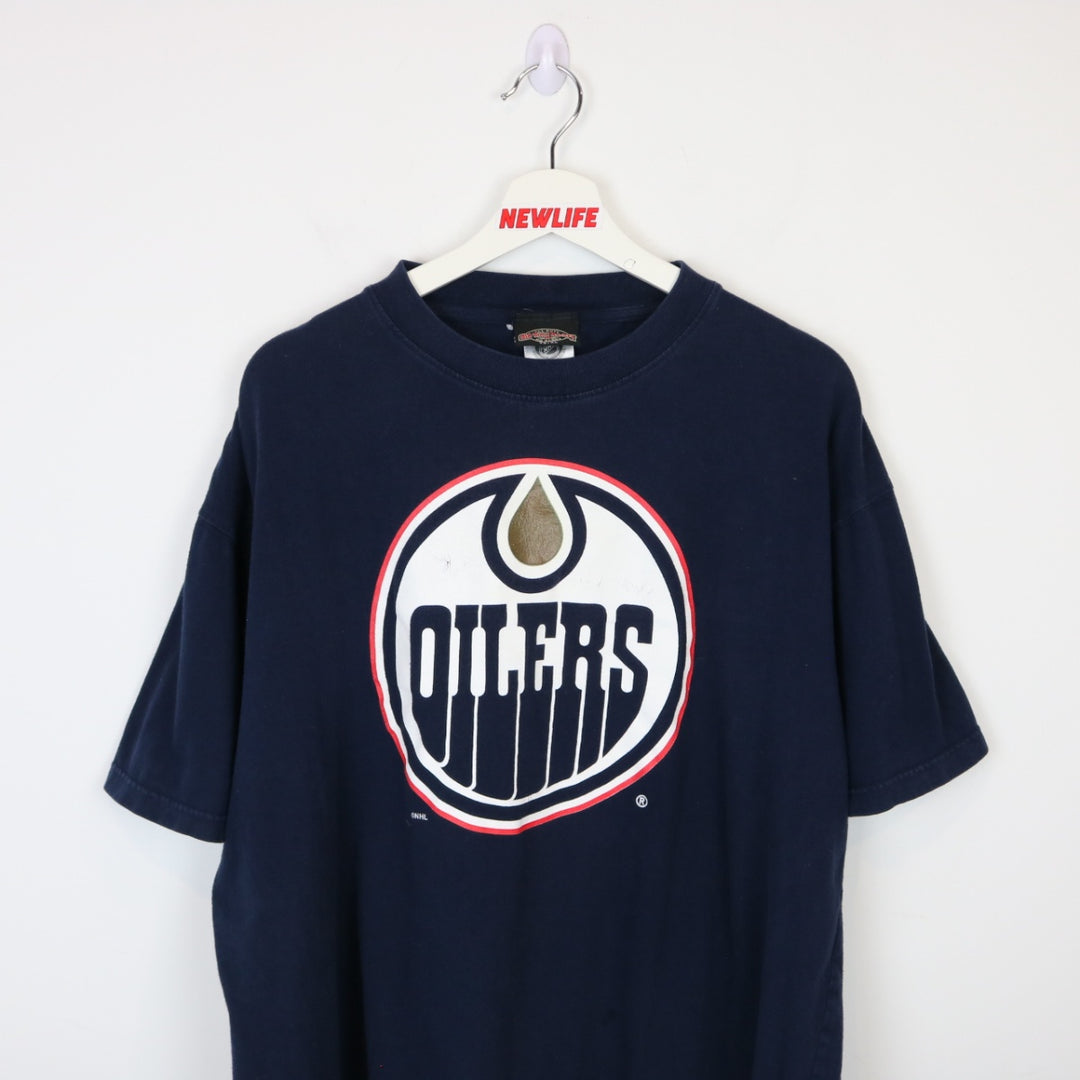 Vintage 00's Edmonton Oilers Pronger Tee - XL-NEWLIFE Clothing