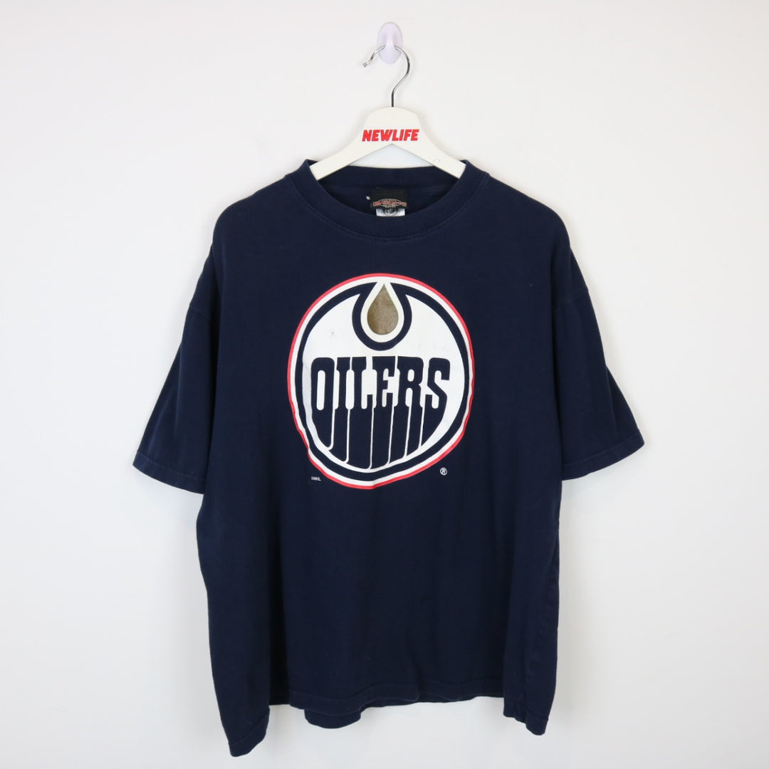 Vintage 00's Edmonton Oilers Pronger Tee - XL-NEWLIFE Clothing