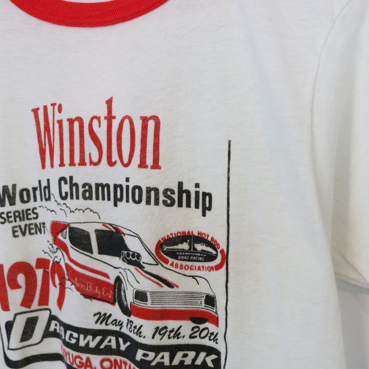 Vintage 1979 Winston World Championship Racing Ringer Tee - S-NEWLIFE Clothing