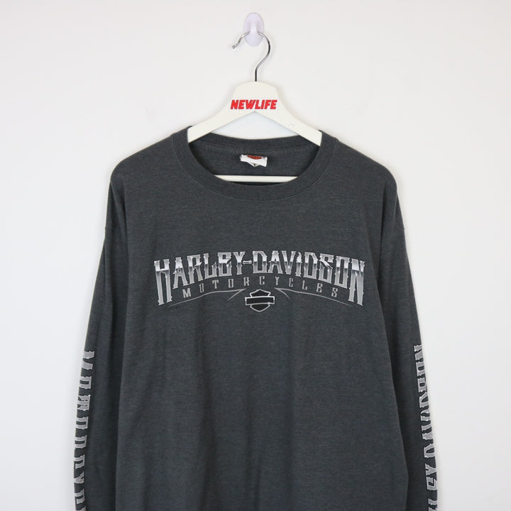 2015 Harley Davidson Red Deer Long Sleeve Tee - L-NEWLIFE Clothing