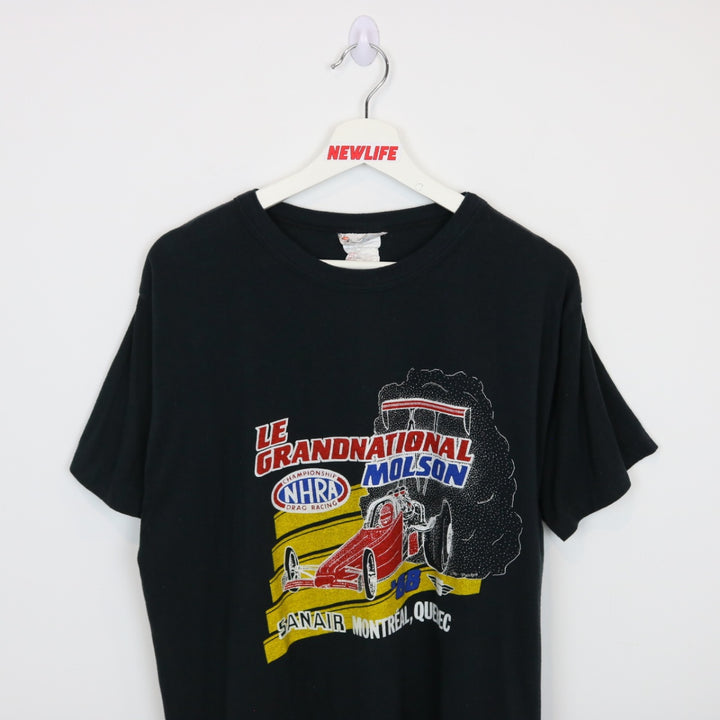 Vintage 1988 Le Grandnational Montreal Drag Racing Tee - L-NEWLIFE Clothing