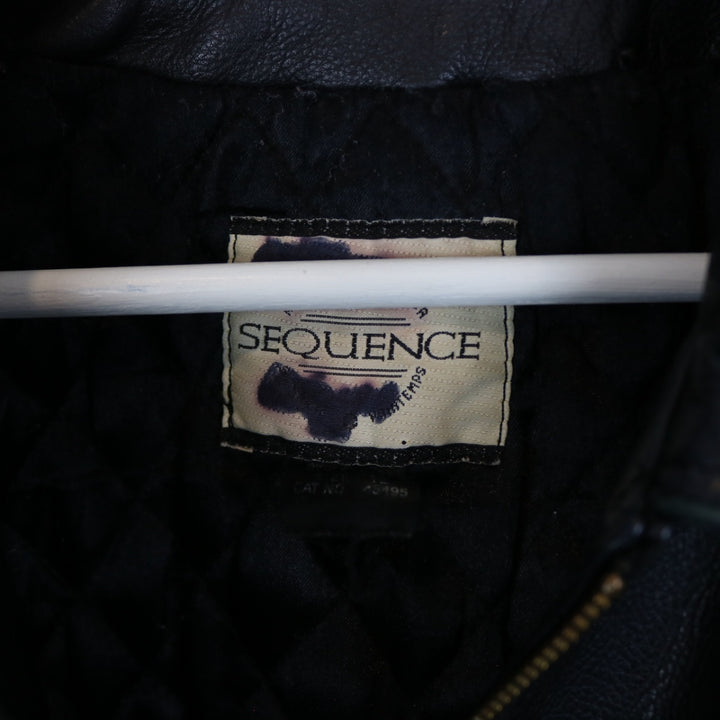 Vintage 80's Sequence Leather Jacket - M-NEWLIFE Clothing
