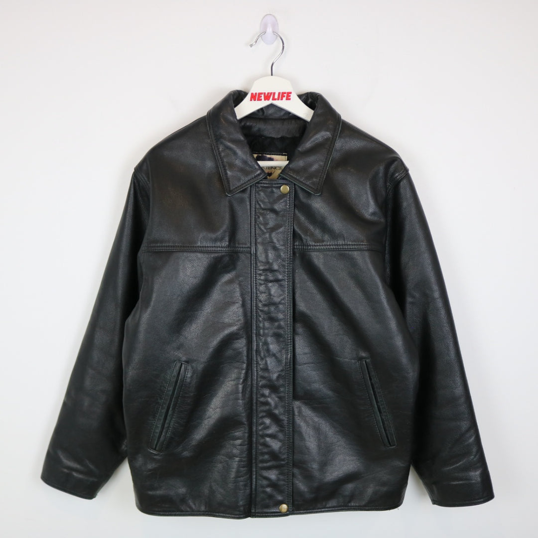 Vintage 80's Sequence Leather Jacket - M-NEWLIFE Clothing