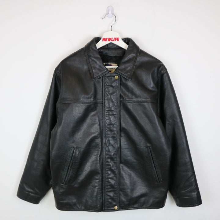 Vintage 80's Sequence Leather Jacket - M-NEWLIFE Clothing