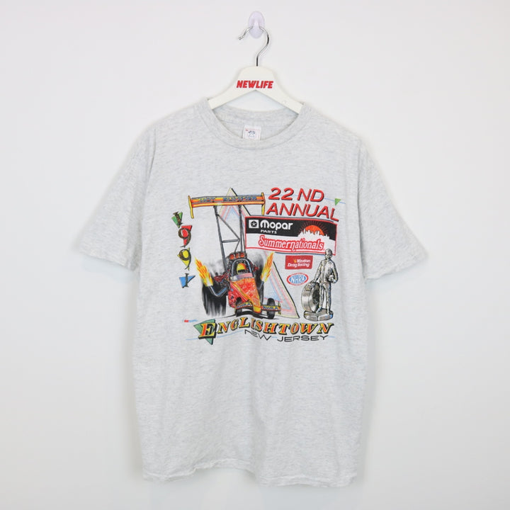 Vintage 1991 Summer Nationals Drag Racing Tee - L-NEWLIFE Clothing