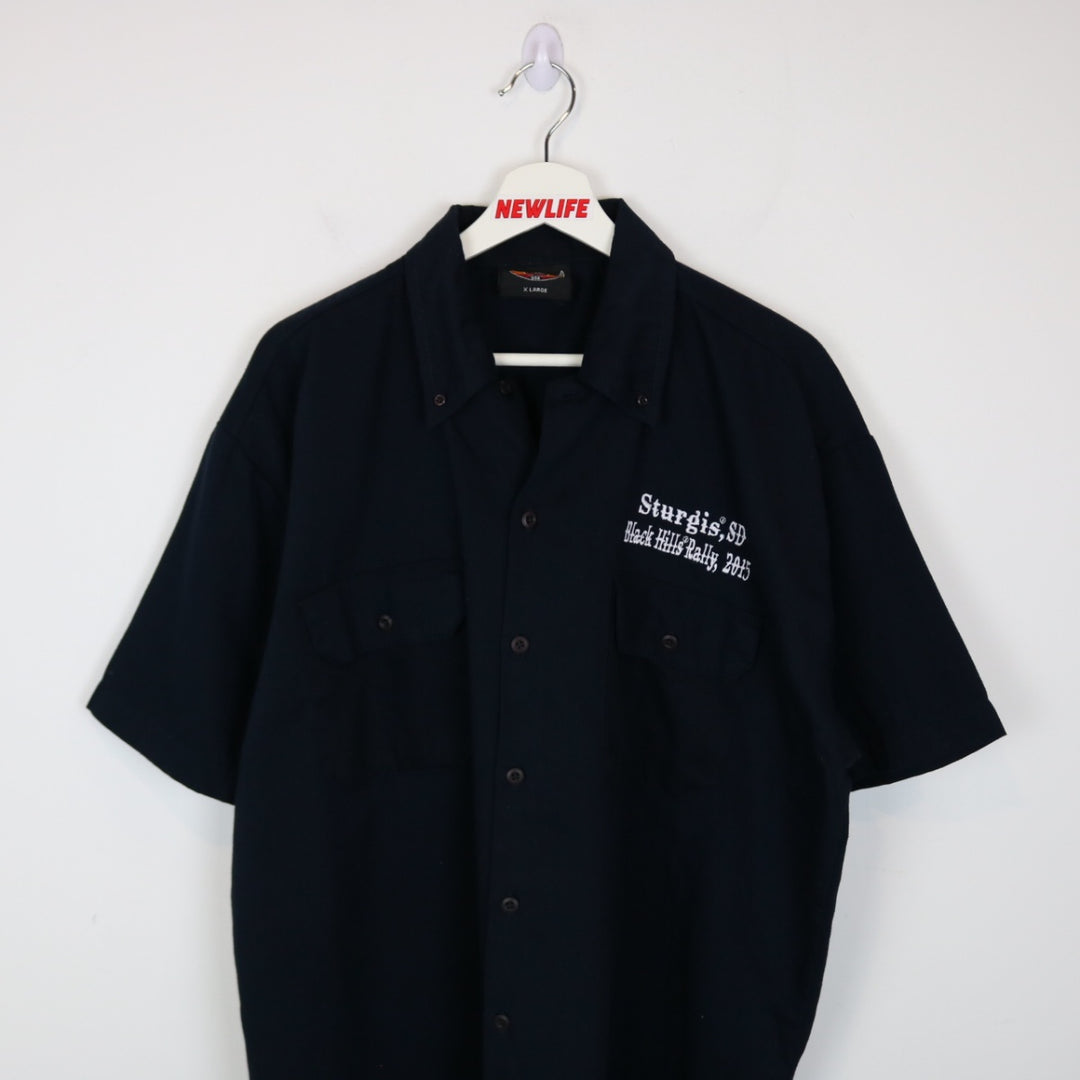 2015 Sturgis Black Hills Rally Short Sleeve Button Up - XL-NEWLIFE Clothing