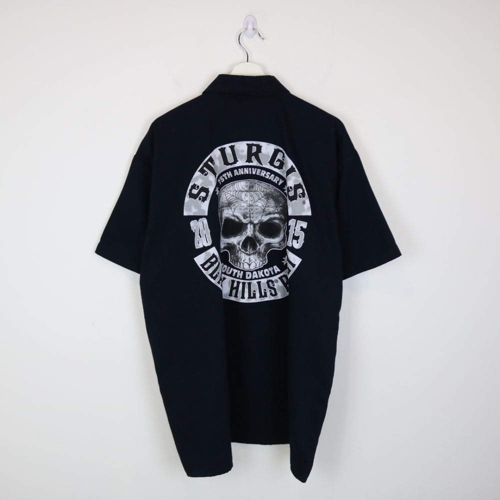 2015 Sturgis Black Hills Rally Short Sleeve Button Up - XL-NEWLIFE Clothing