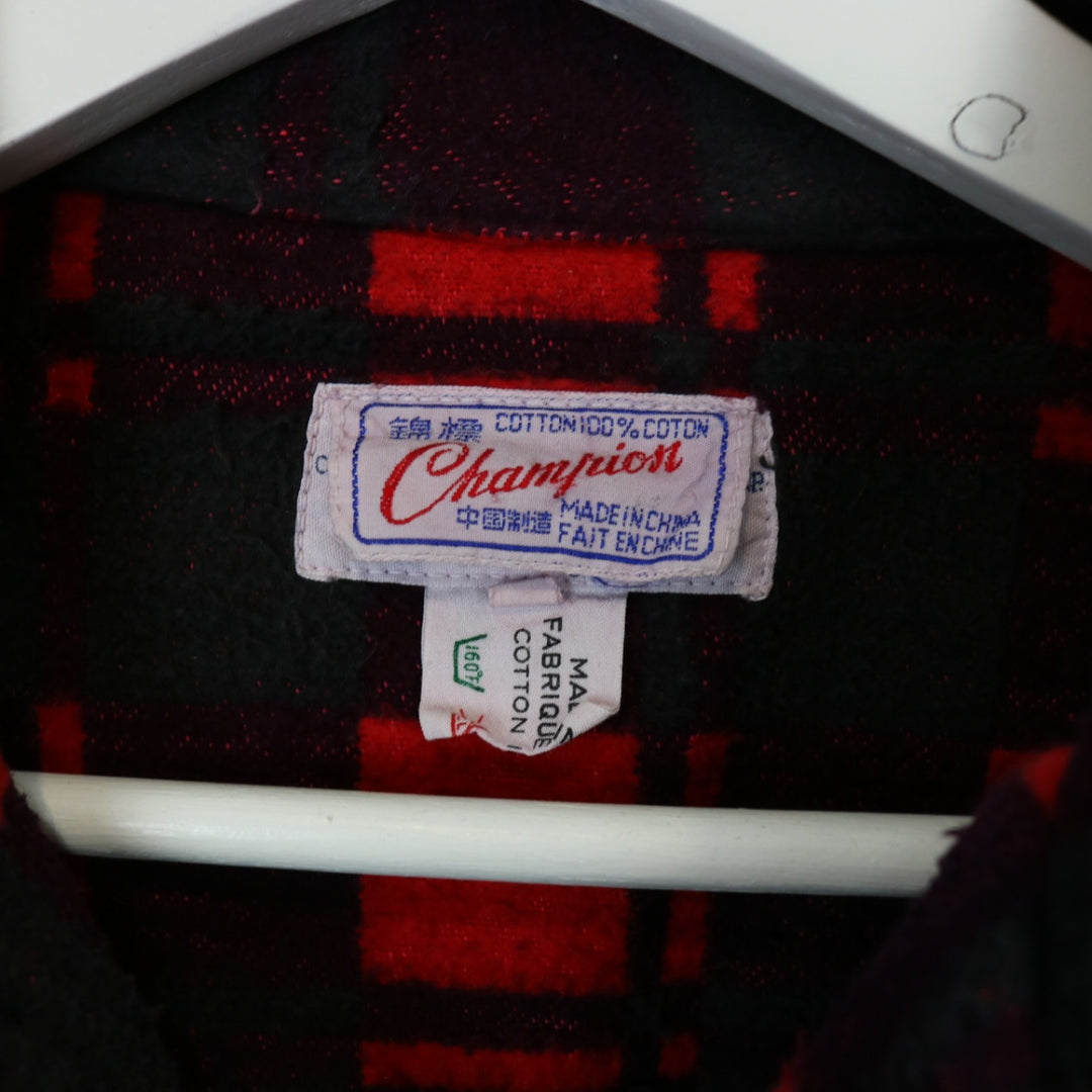 Vintage 80's Champion Plaid Flannel Shacket - M-NEWLIFE Clothing