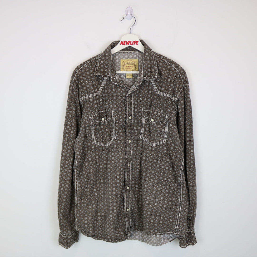 Vintage 00's Lammles Cowboy Collection Western Button Up - L-NEWLIFE Clothing