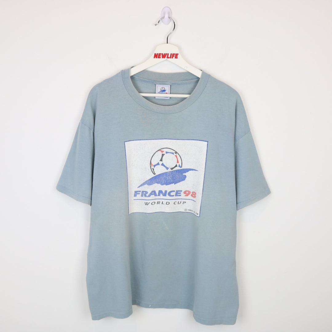 Vintage 1998 France World Cup Soccer Tee - XL-NEWLIFE Clothing