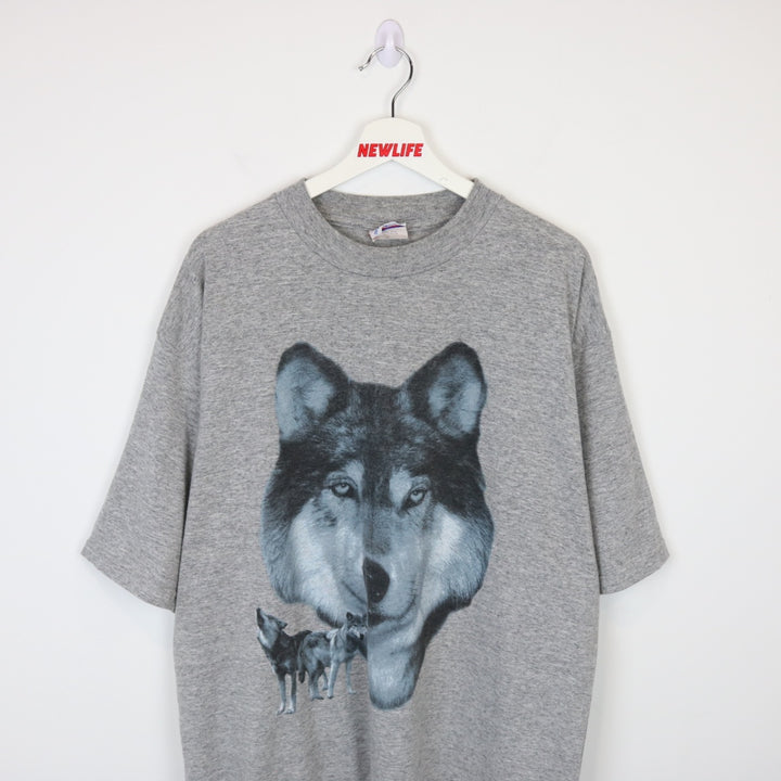 Vintage 90's Wolf Nature Tee - XL-NEWLIFE Clothing