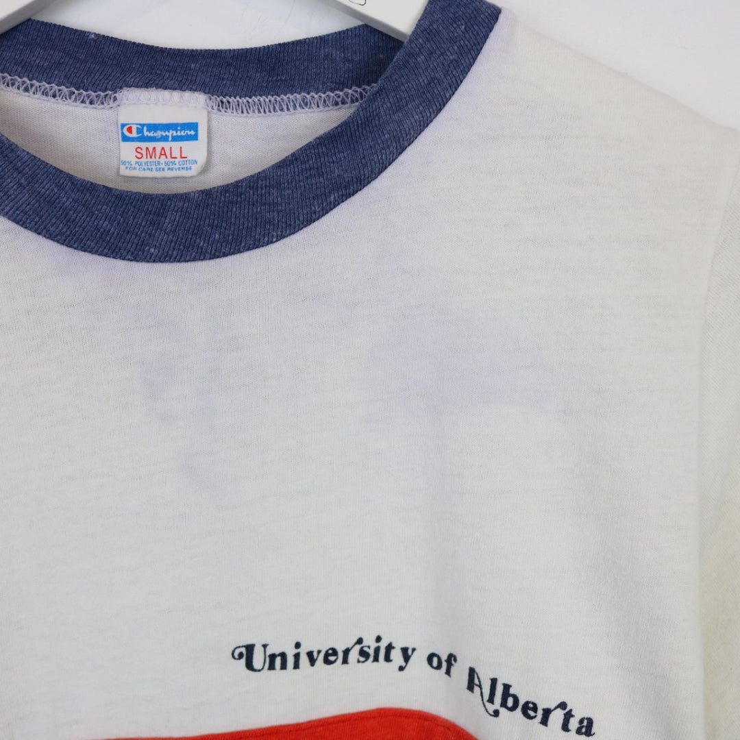 Vintage 80's University of Alberta Champion Tee - XS-NEWLIFE Clothing