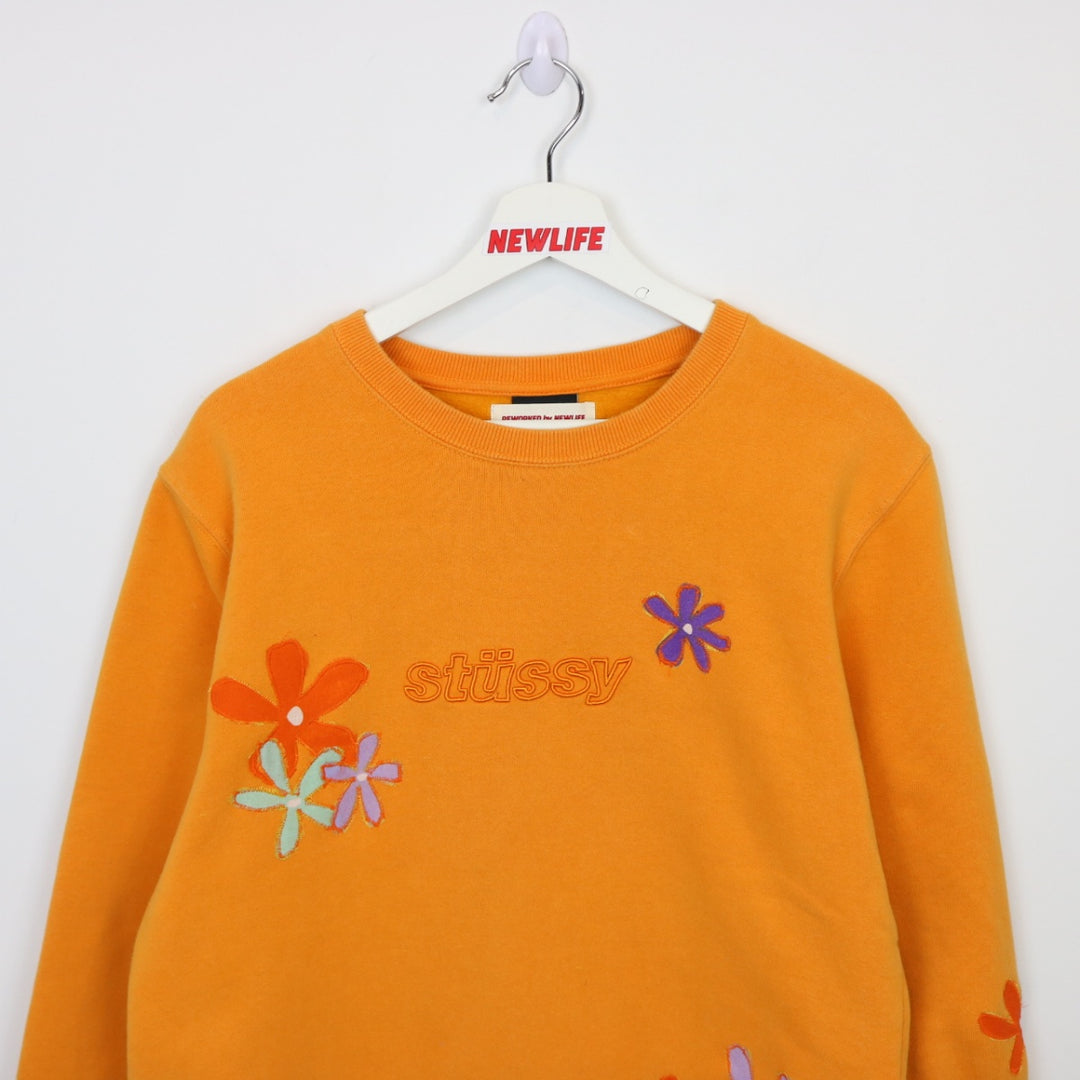 Reworked Stussy Flower Crewneck - S/M-NEWLIFE Clothing