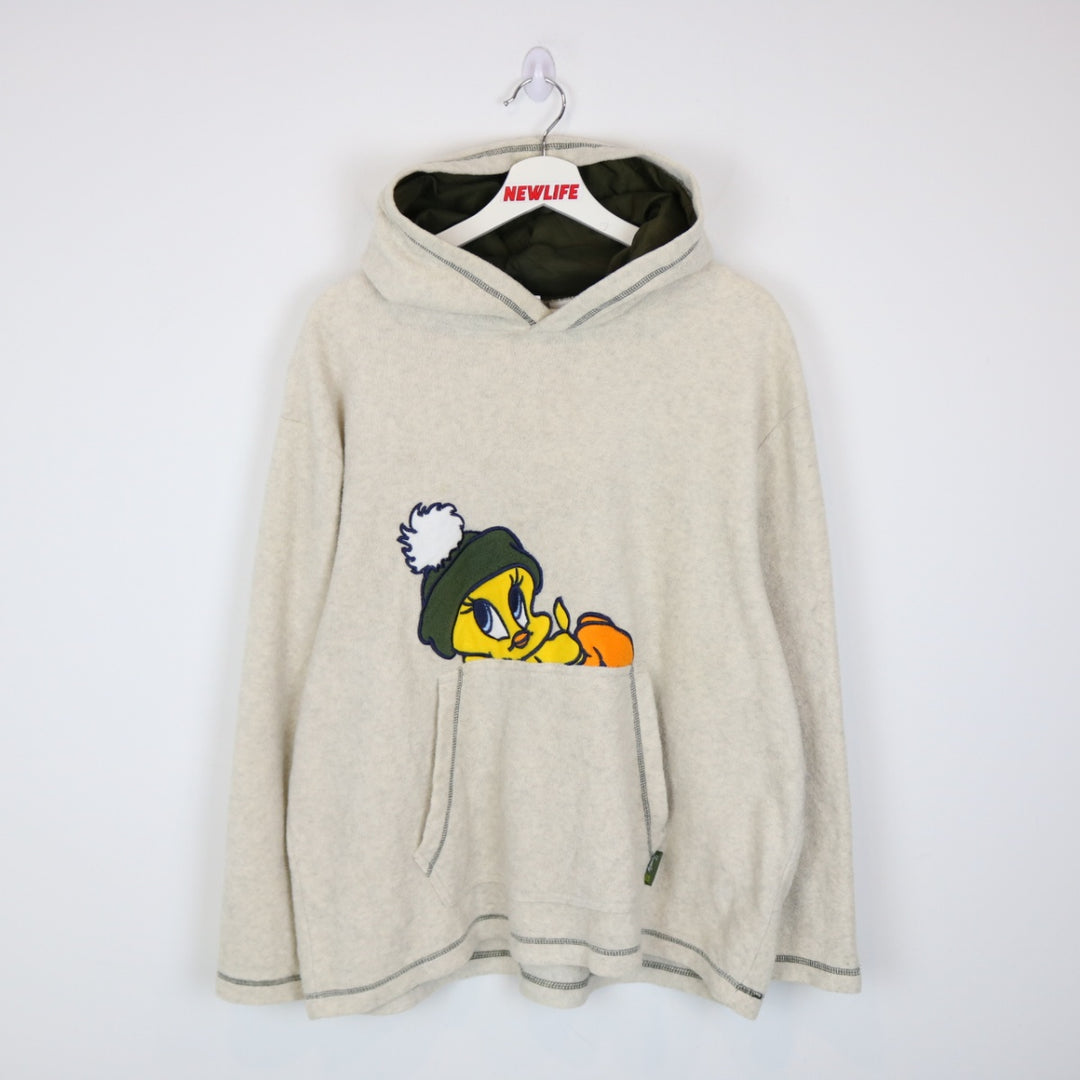 Vintage 2000 Looney Tunes Tweety Bird Fleece Hoodie - L-NEWLIFE Clothing