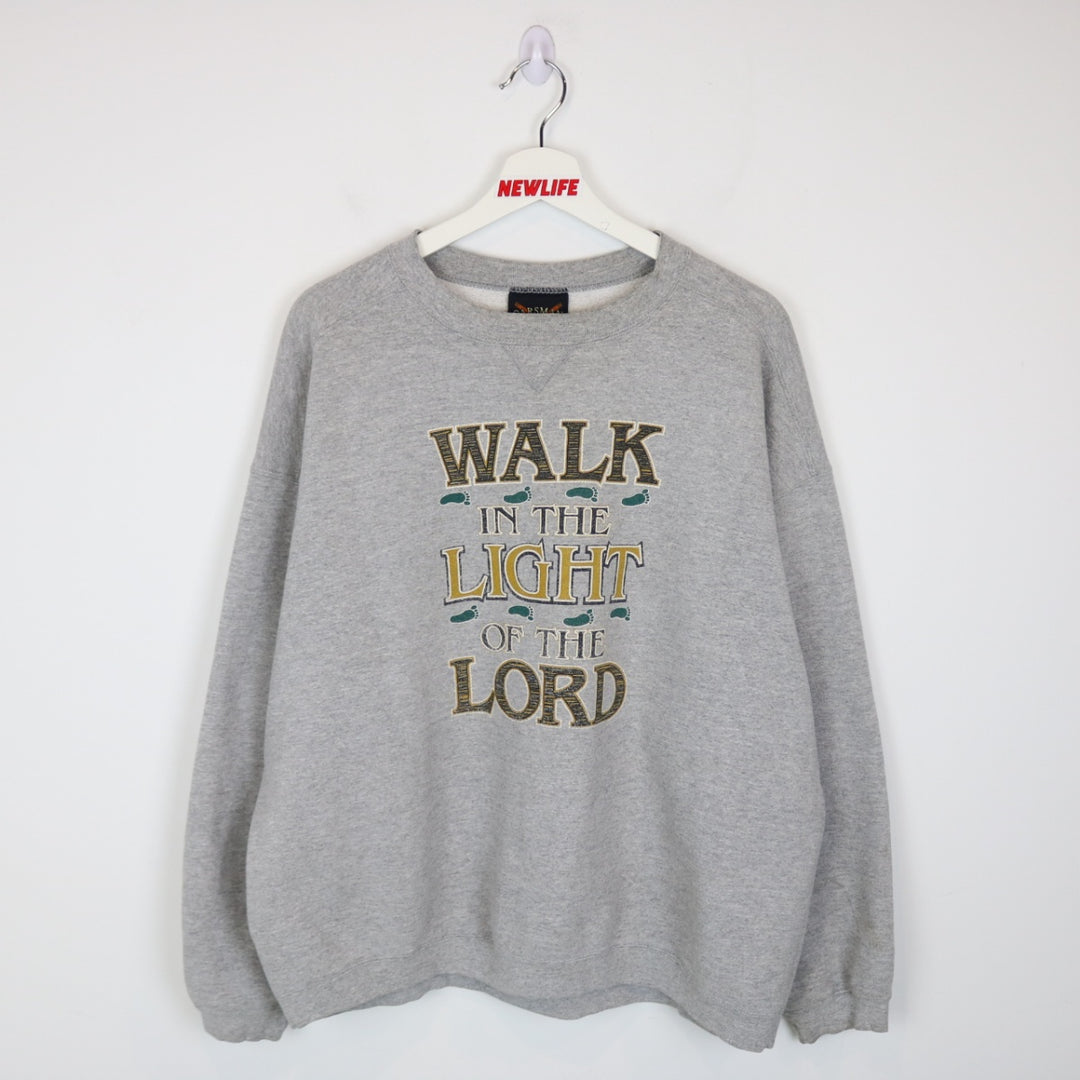 Vintage 90's Walk in the Light of the Lord Crewneck - XL-NEWLIFE Clothing