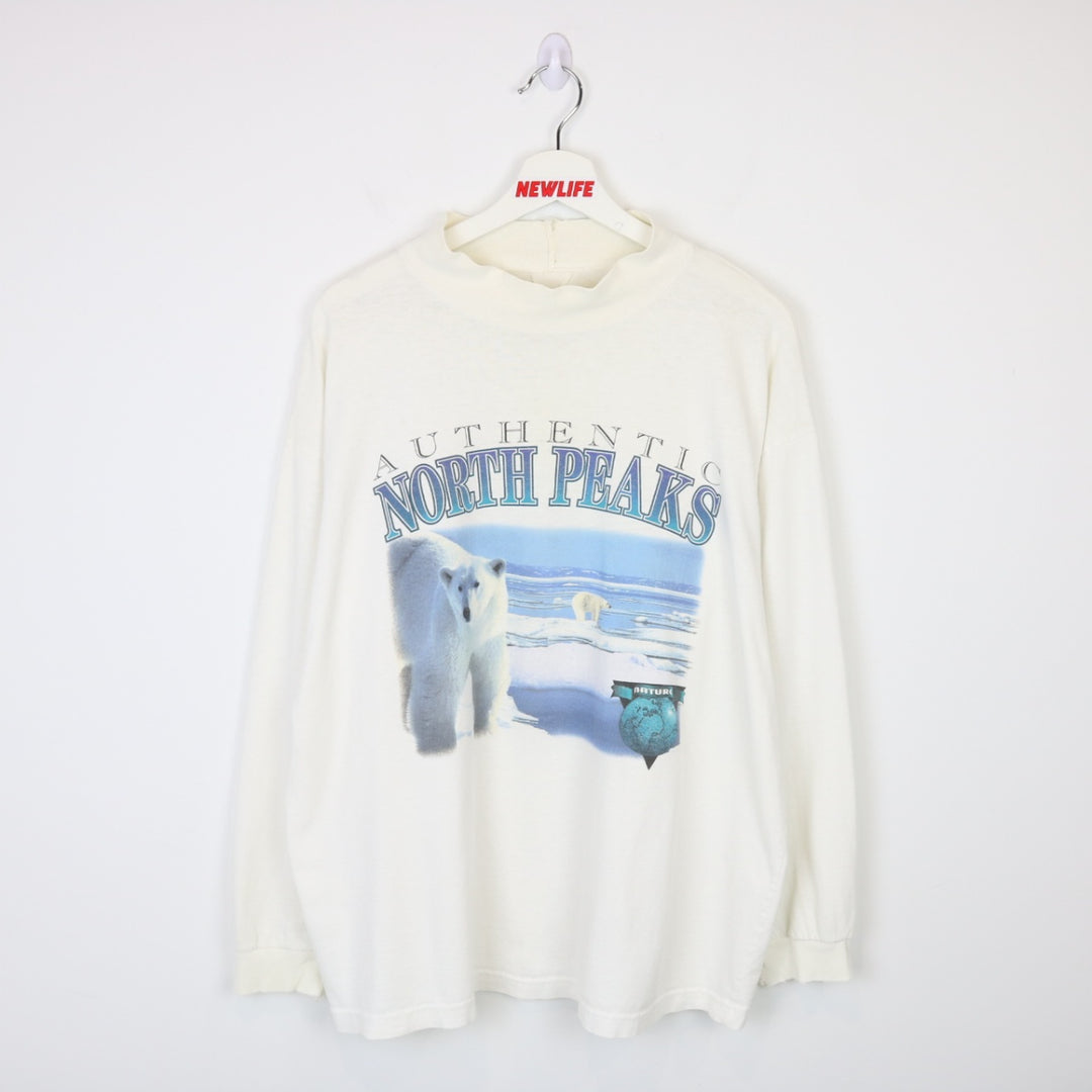 Vintage 90's North Peaks Polar Bear Nature Long Sleeve Tee - XL-NEWLIFE Clothing