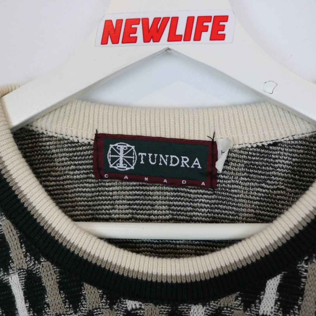 Vintage 90's Tundra Patterned Knit Sweater - L-NEWLIFE Clothing