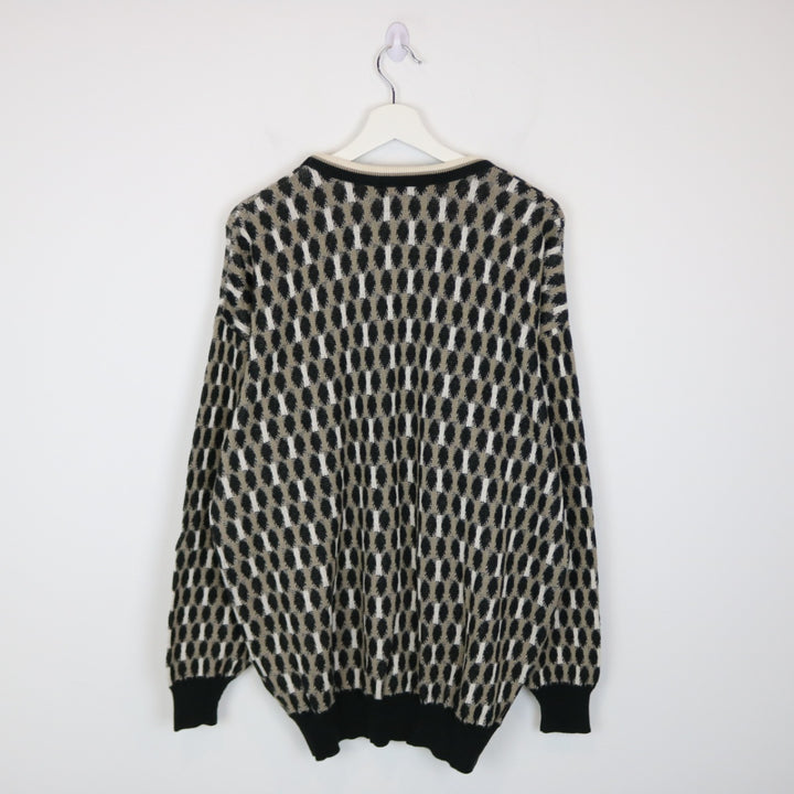 Vintage 90's Tundra Patterned Knit Sweater - L-NEWLIFE Clothing