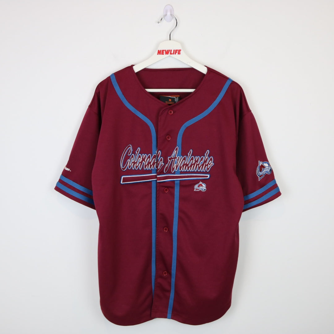 Vintage 90's Colorado Avalanche NHL Baseball Jersey - M-NEWLIFE Clothing