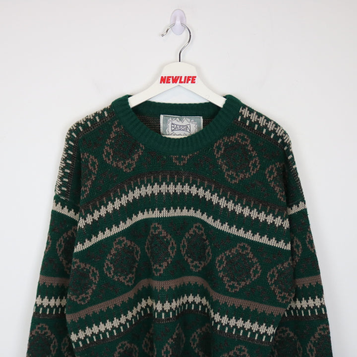 Vintage 80's Bassin Patterned Knit Sweater - M/L-NEWLIFE Clothing